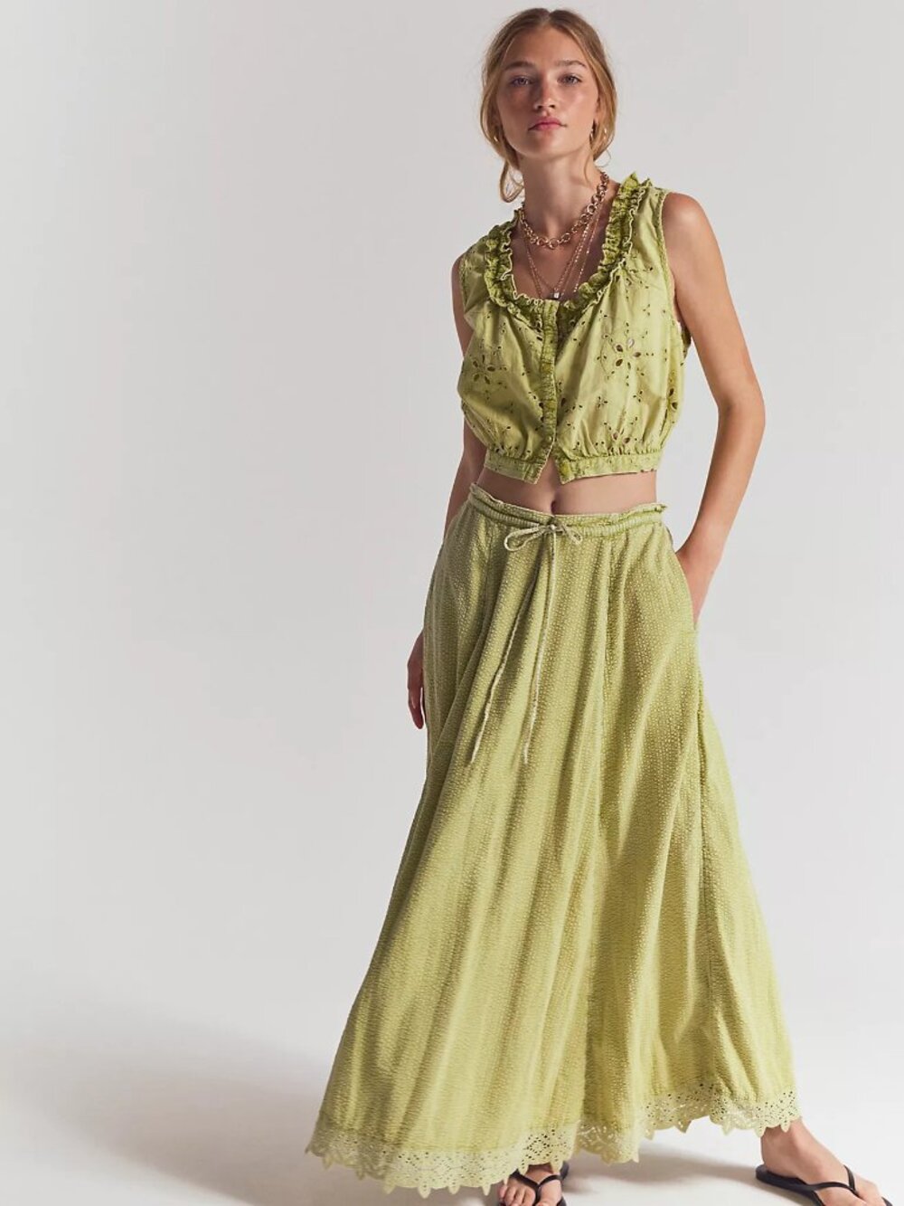 Madelyn Cotton Maxi Skirt Set